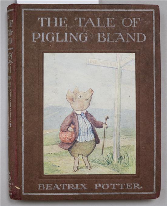 Potter, Beatrice - The Tale of Pigling Bland, 1st edition, original boards, 16mo, with frontis and 14 coloured plates,